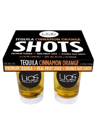 LIQ-50ml Liqs Cocktail Tequila Cinnamon Orange 4pk