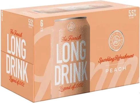 LIQ-355ml Long Drink Peach 6 pak