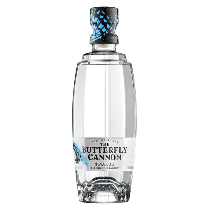 LIQ-750ml Butterfly Cannon Tequila Silver Cristalino
