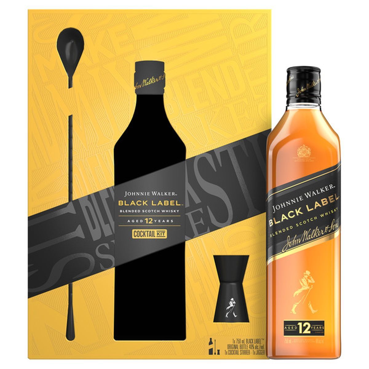 LIQ-750ml Johnnie Walker Black Cocktail Kit