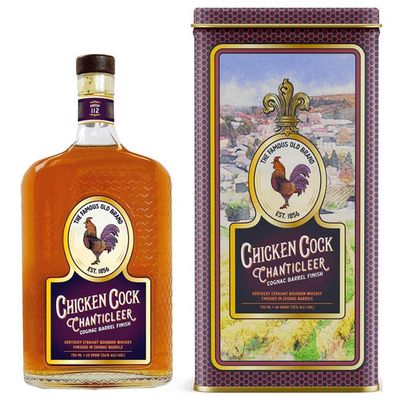 LIQ-750ml Chicken Cock Bourbon Chanticleer Cognac Barrel Finish