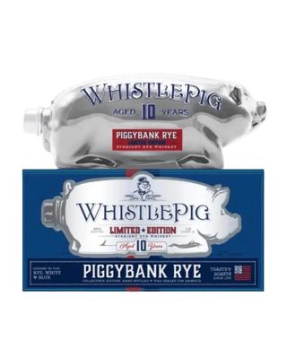 LIQ-750ml Whistlepig Limited Edition Red/White/Blue Piggybank Rye
