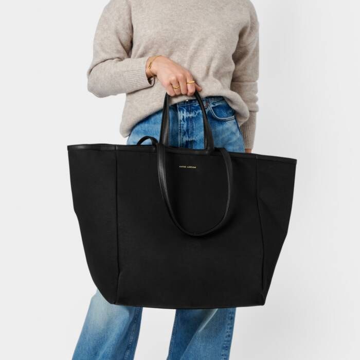 Nylon-Luxe Oversized Tote Bag