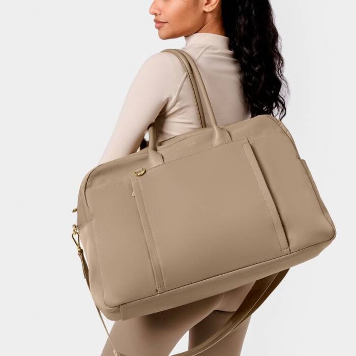 Nylon-Luxe Everyday Holdall (Taupe)
