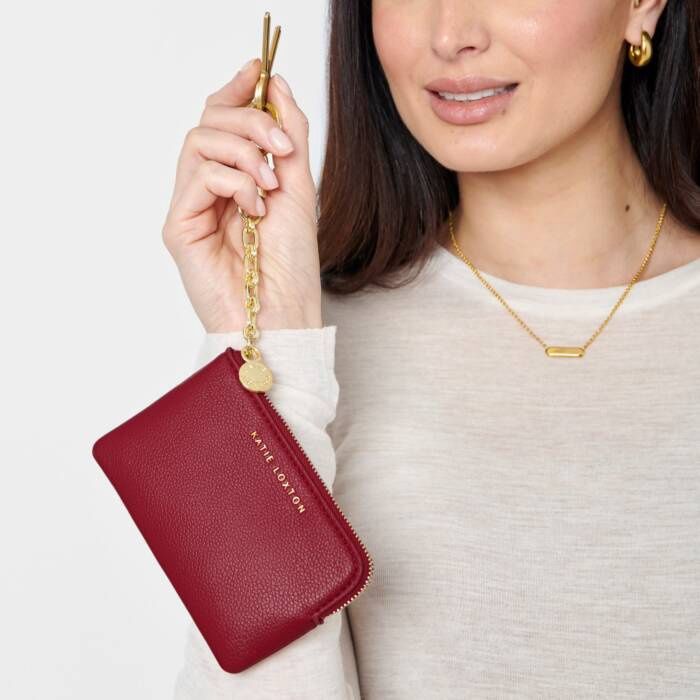 Tilly Keychain Purse (Garnet Red)