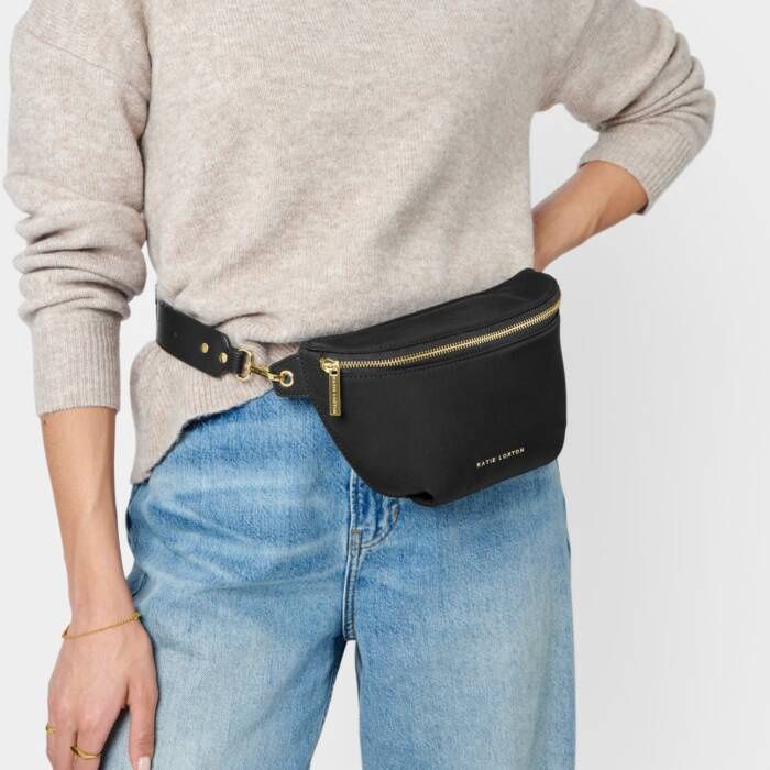 Nylon-Luxe Belt Bag (Black)