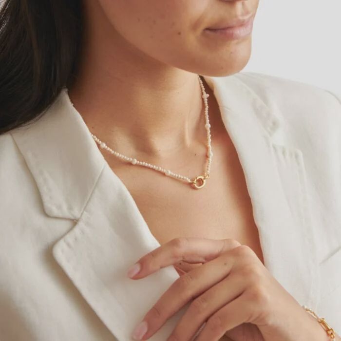 Pearl Glow Waterproof Gold Choker