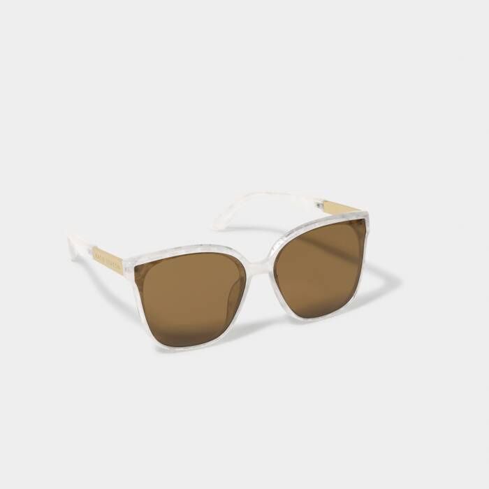 Savannah White Marble Sunglasses