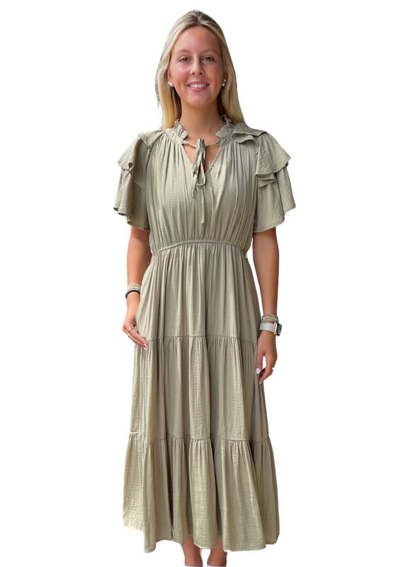 Cap Sleeve Midi Dress