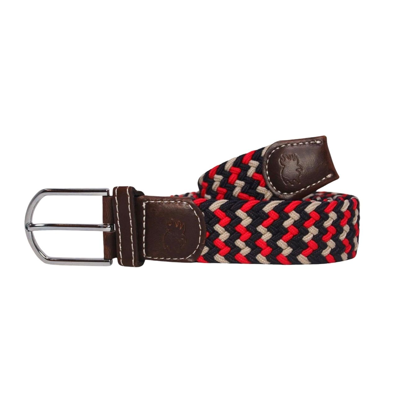 The Oxford Tri-Color Woven Stretch Belt
