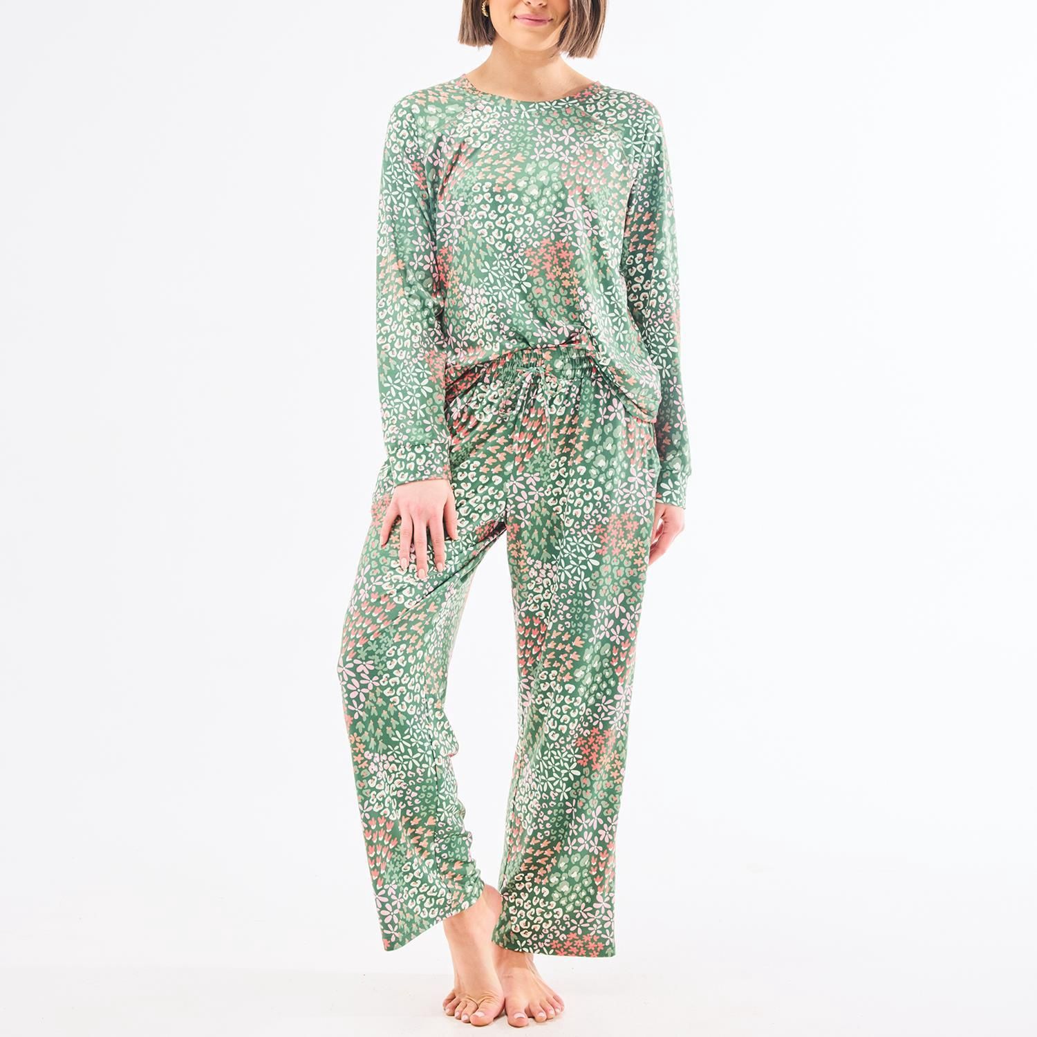 Annie Open Meadows Green PJ Set