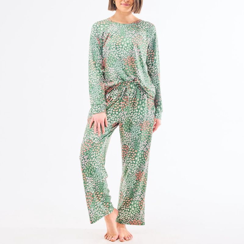 Annie Open Meadows Green PJ Set