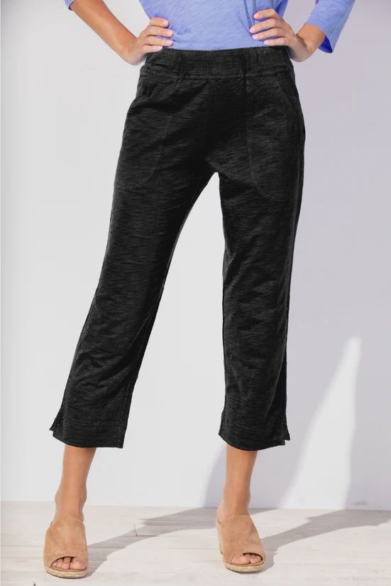 Cotton Slug Pocket Capri Pant