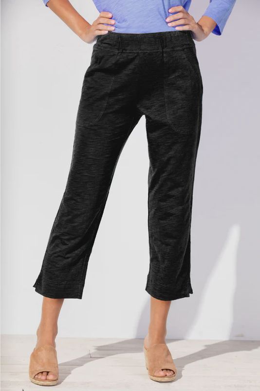Cotton Slug Pocket Capri Pant