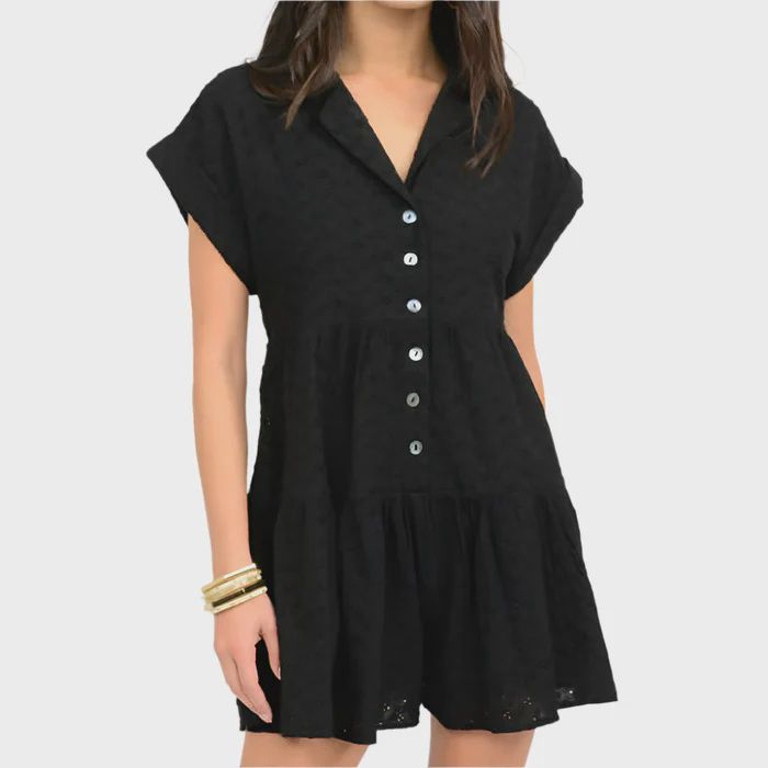 Black Eyelet Romper