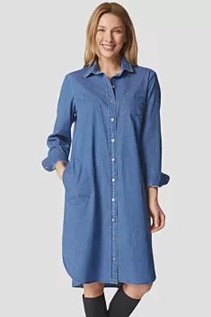 Denim Cafe Midi Dress