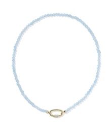 Emery Beaded Strand Necklace Gold/Blue