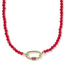 Emery Beaded Strand Gold/Red Necklace