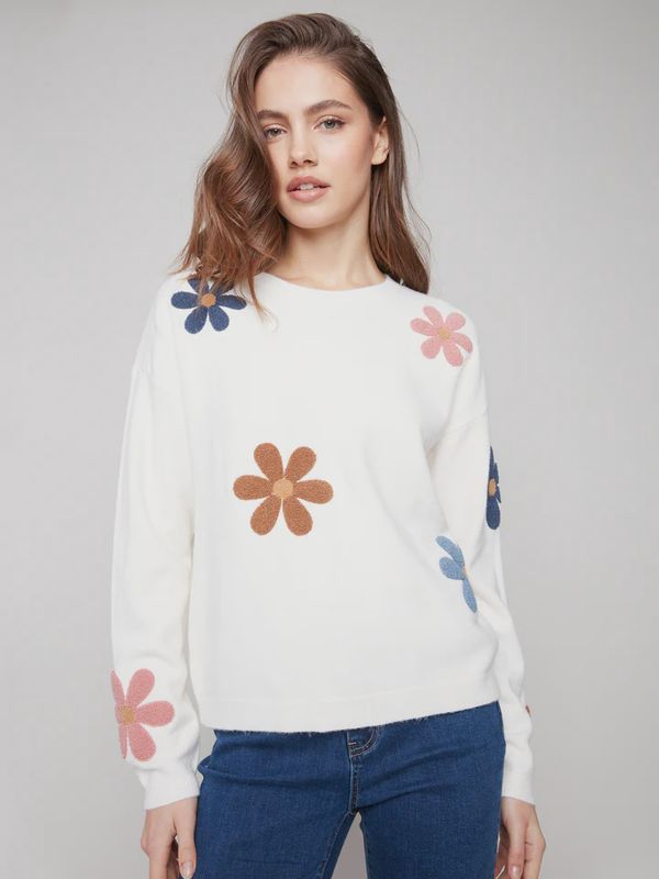 Plush Floral Sweater