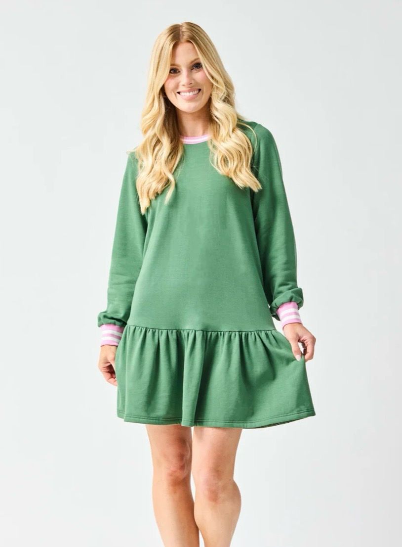 Georgia Olive Dress