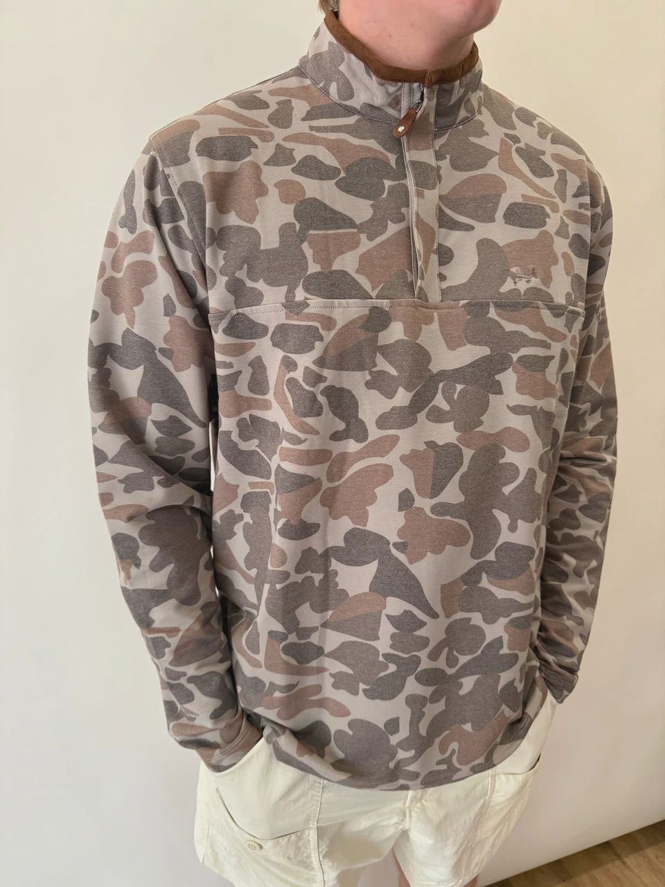 Brown Camo Terry Pullover