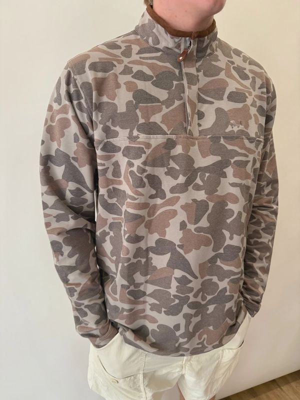 Brown Camo Terry Pullover