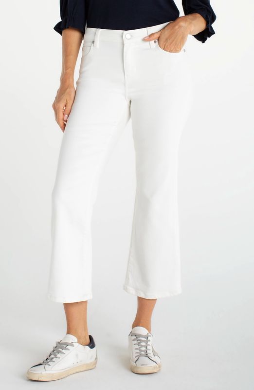 Hannah Crop Flare - Bright White