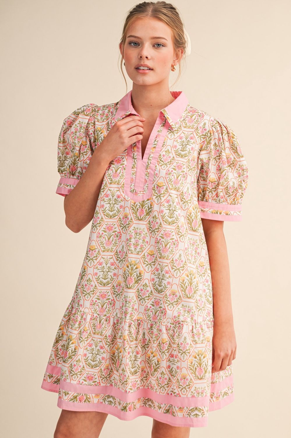 Floral Drop Waist Dress