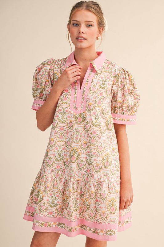 Floral Drop Waist Dress