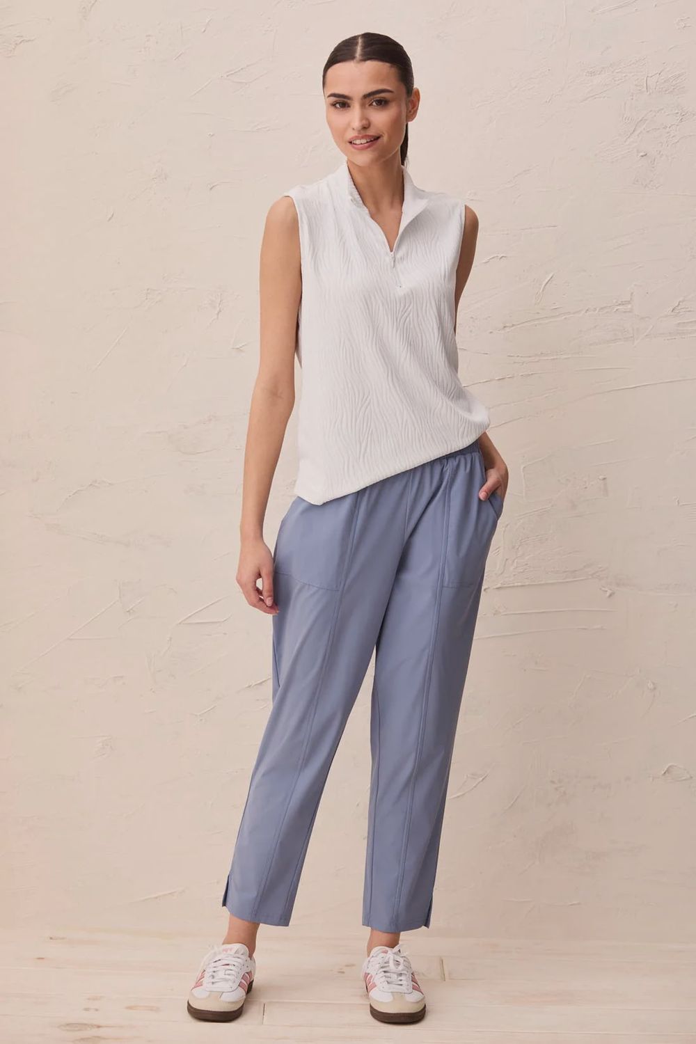 Pull On Capri Dust Blue