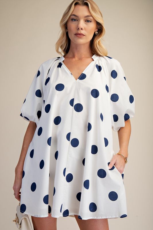 Puff Sleeve Mini Dress