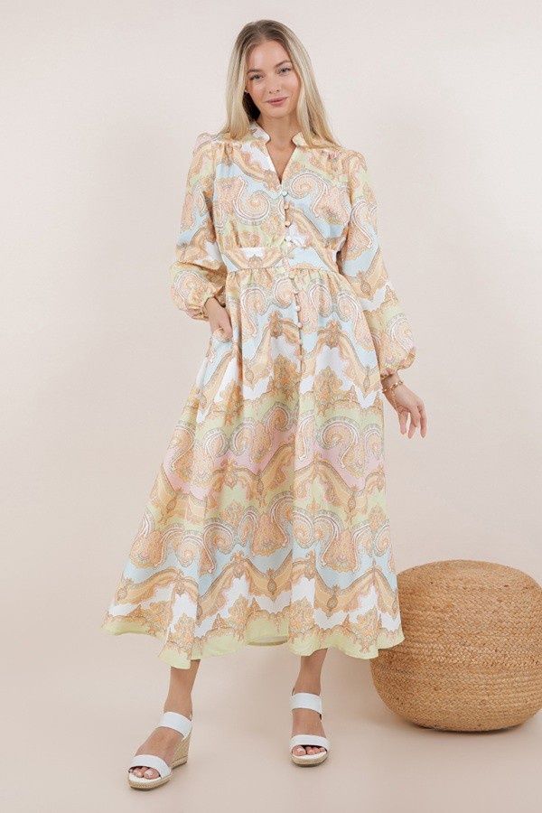 Paisley Print Dress