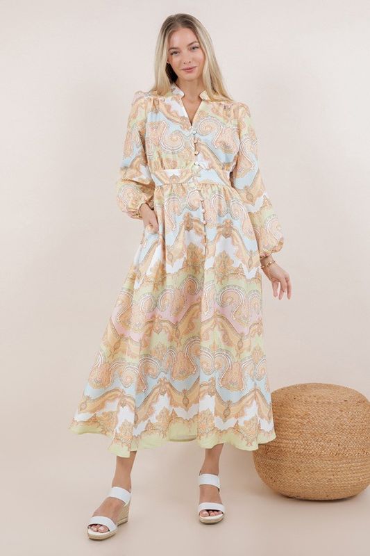 Paisley Print Dress