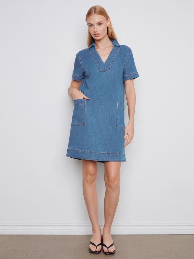 Collared Denim Dress