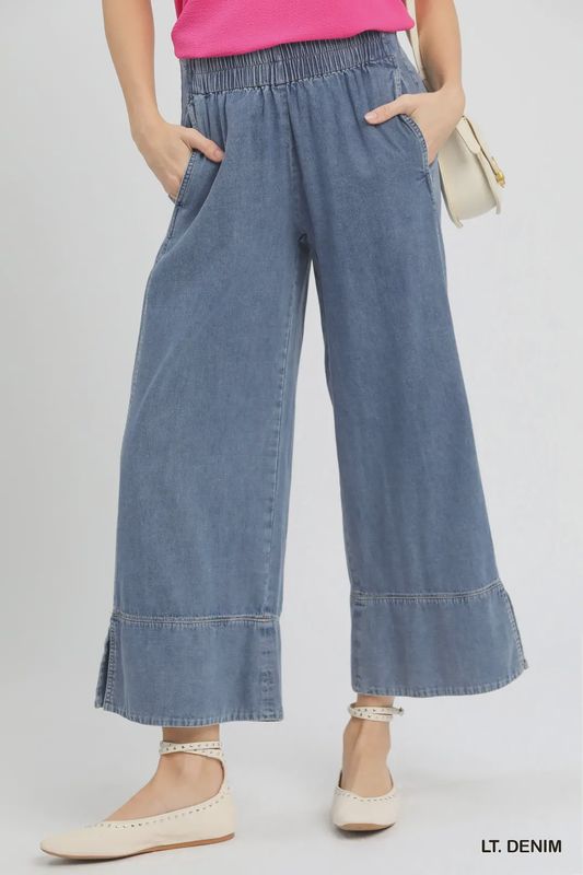 Stone Wash Denim Pant