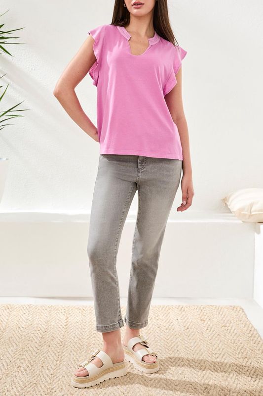 Orchid V-Neck Top