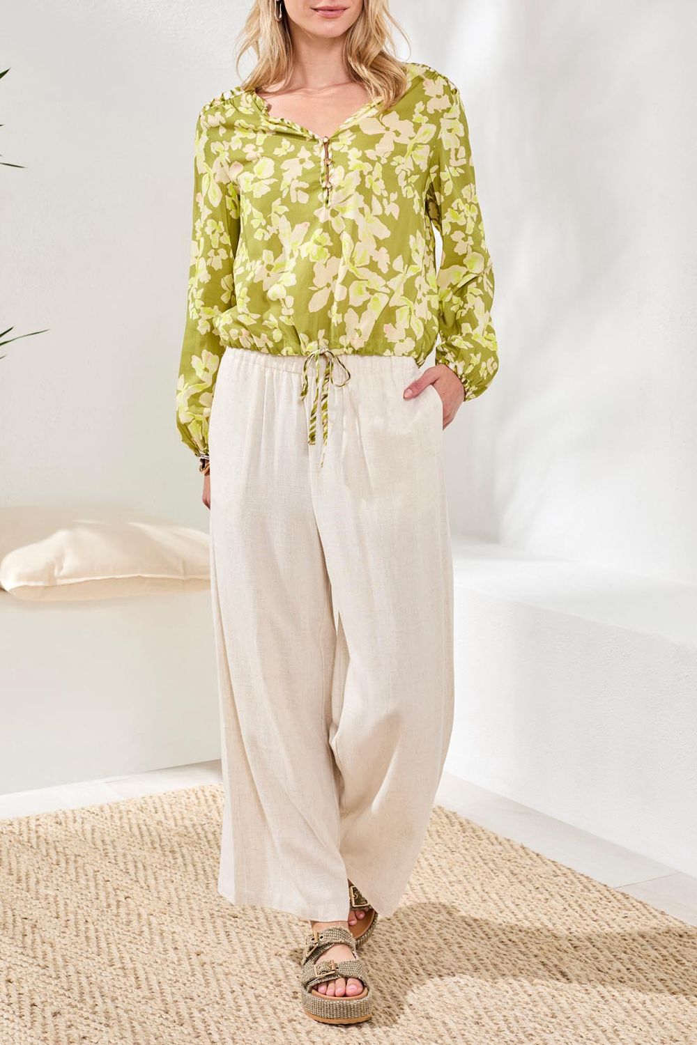 Olive Bloom Blouse