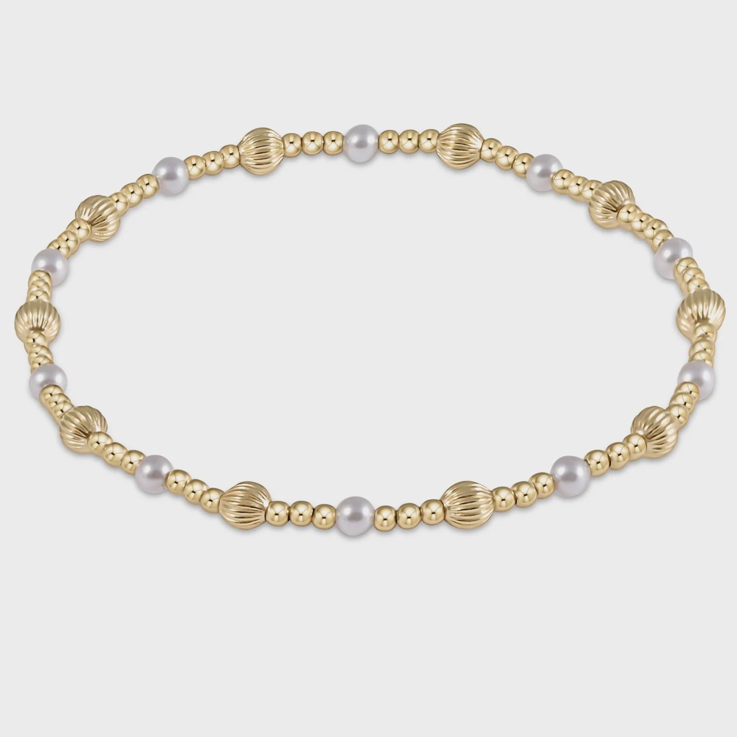 Dignity Sincerity Gold 4mm  Bracelet - Pearl