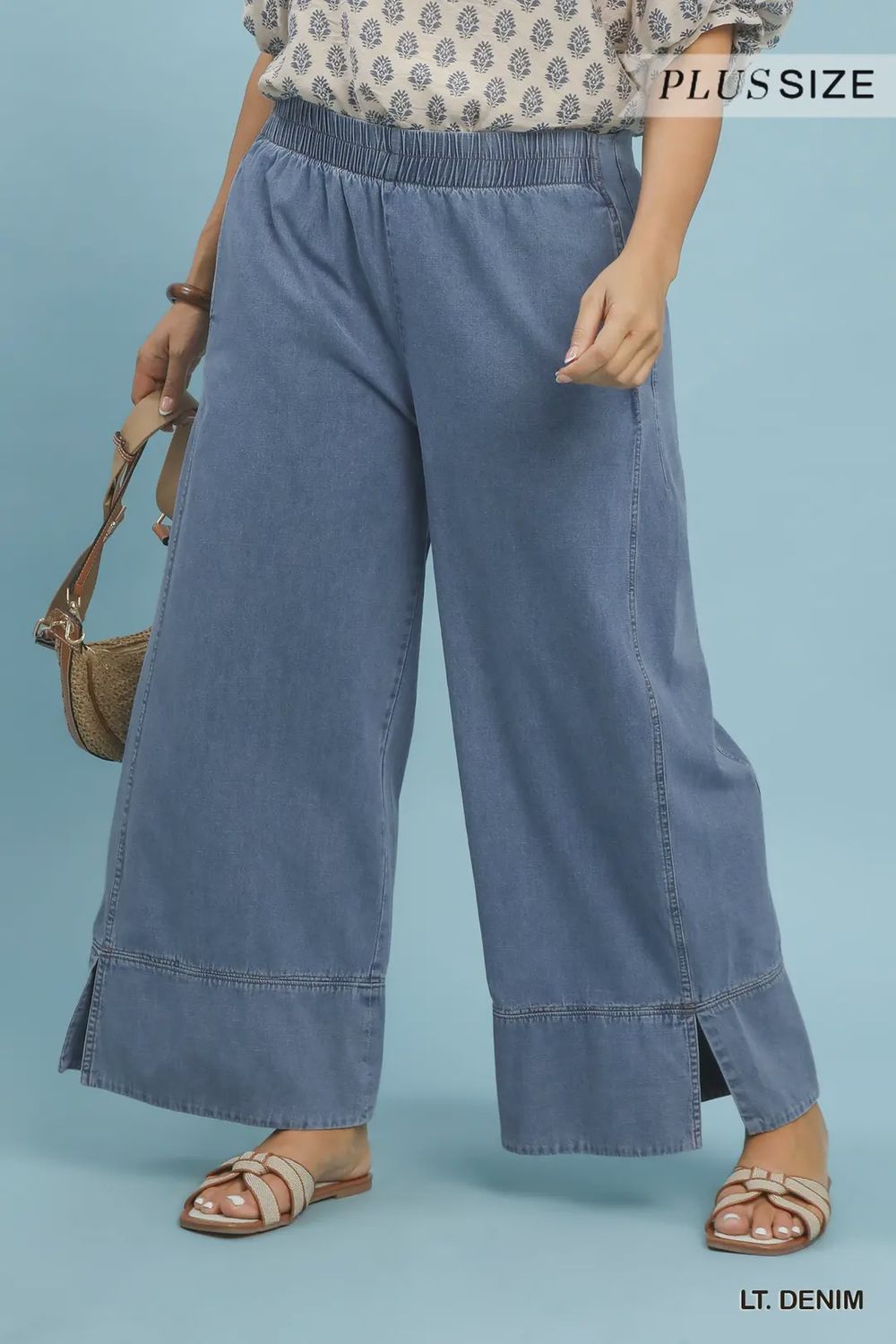 Stone Denim Wide Leg