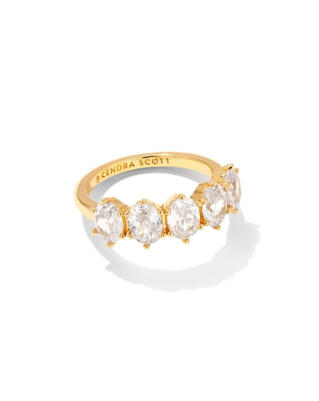 Cailin Crystal Band Gold Size 8