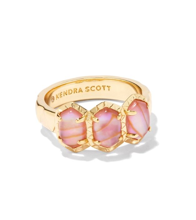 Daphne Light Pink Gold Iridescent Ring