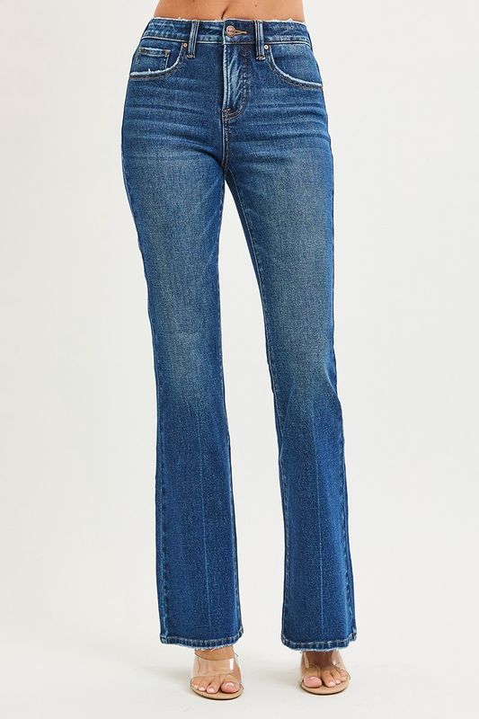 4-Way Stretch High Rise Flare Jeans