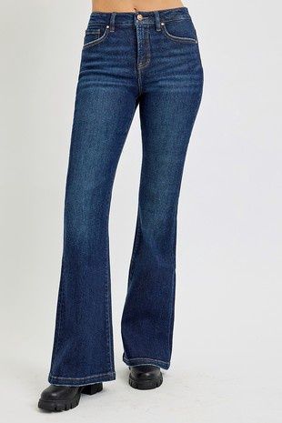 Dark High-Rise Flare Jeans