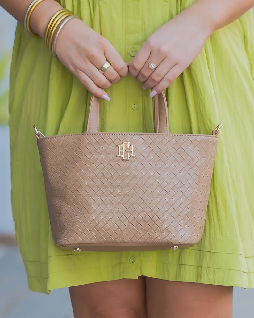 Maren Mini Tote Woven Tan