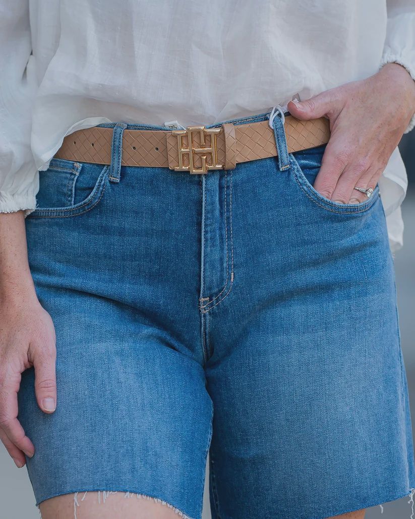 Bridgette Belt Woven Tan