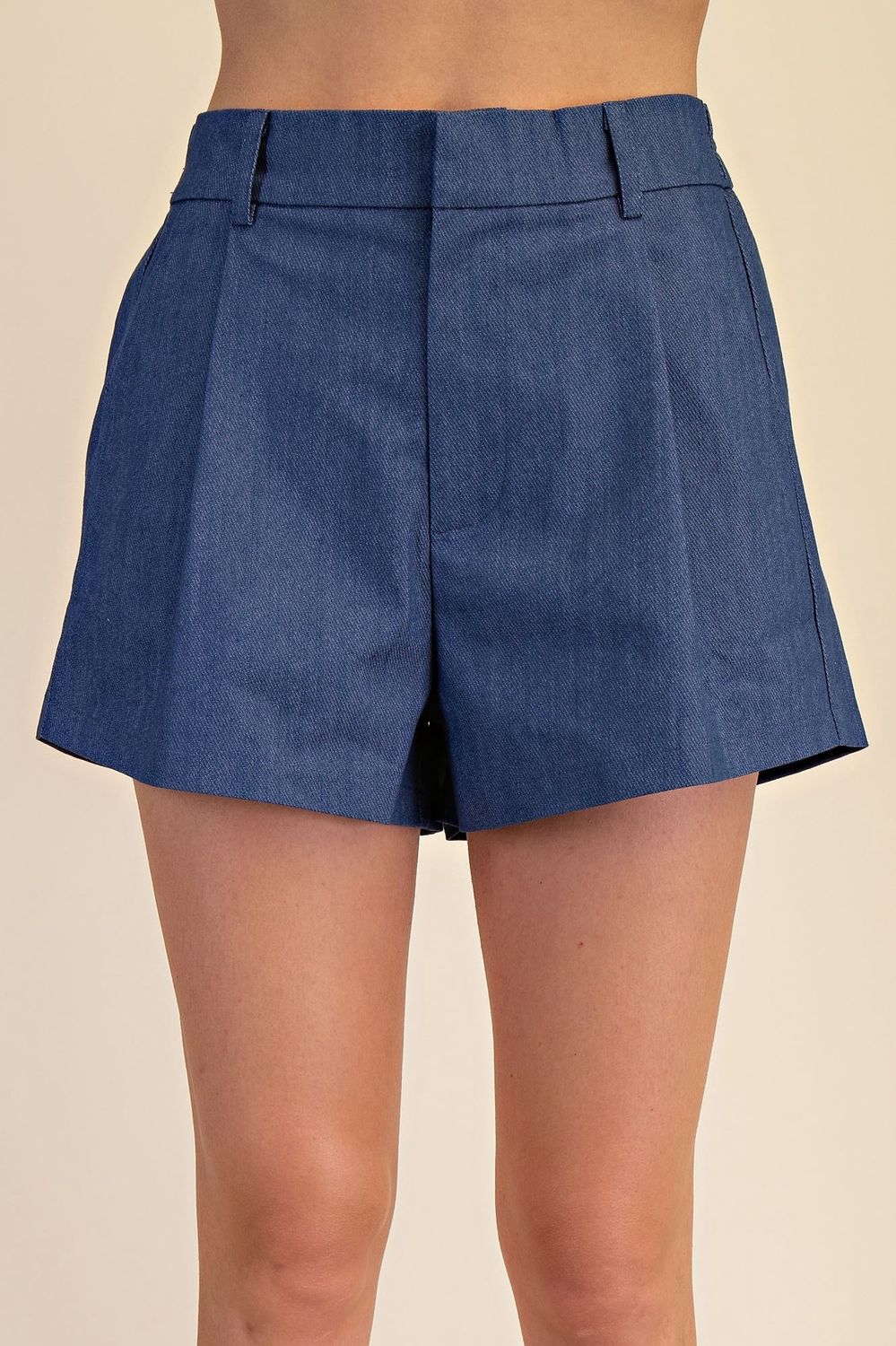 Indigo High Waist Shorts