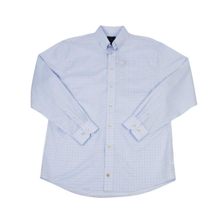 Box Check - Blue Tan