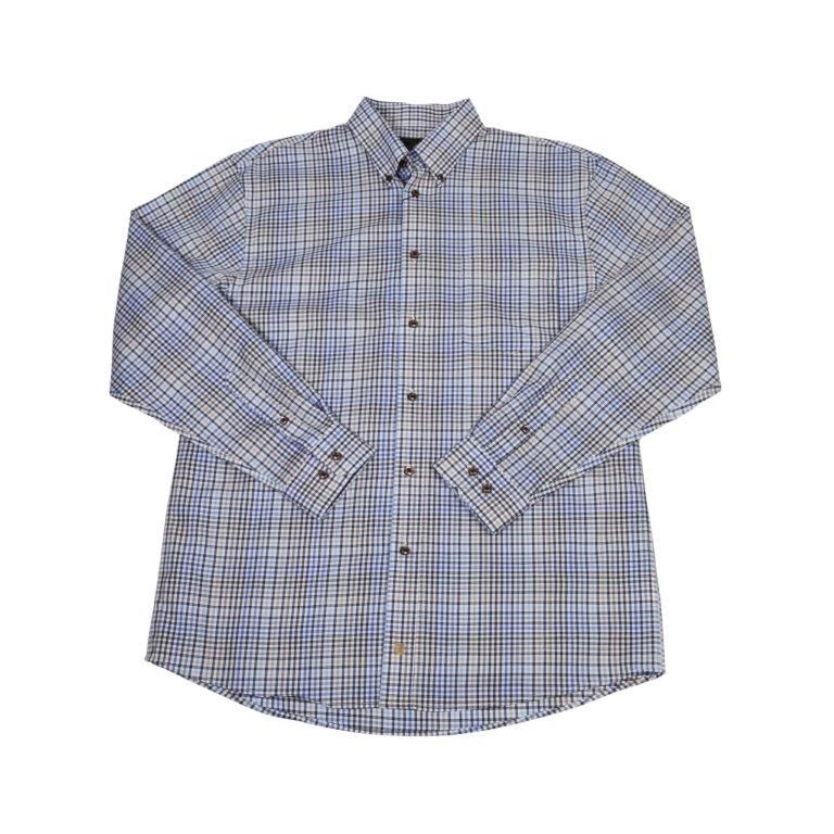 Mini Multi Check - Blue/Tan