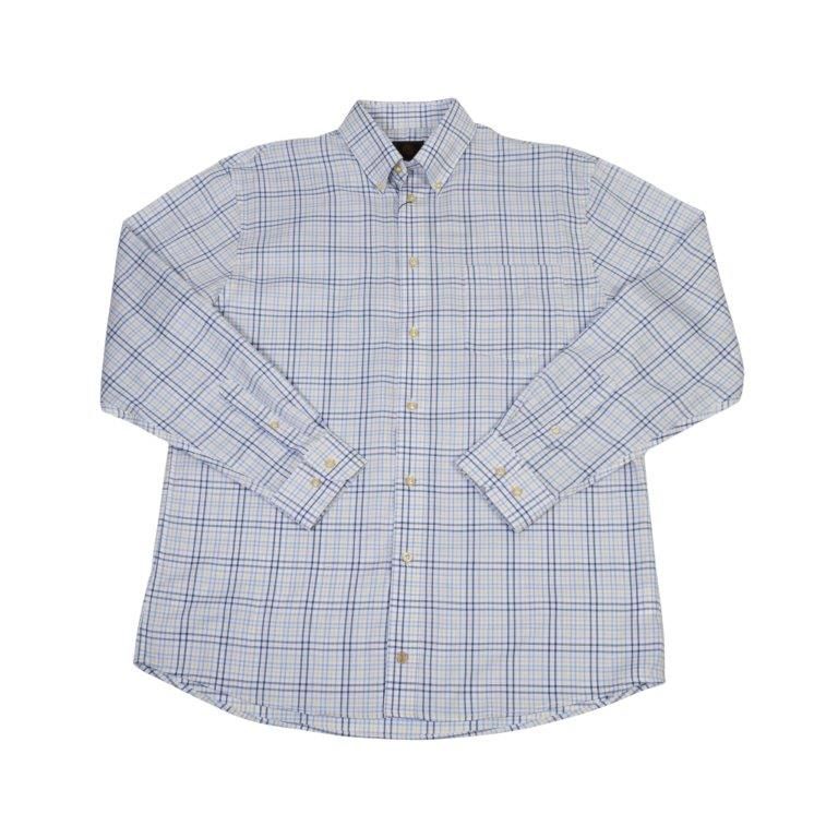 Textured Mini Check - Blue/Tan