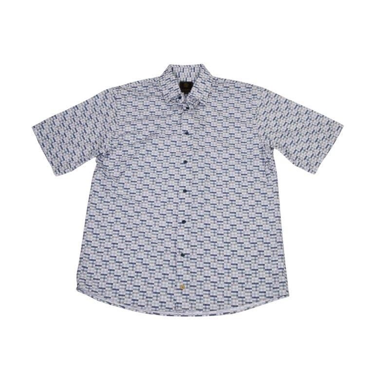 Stacked Checks Print - Green/Tan